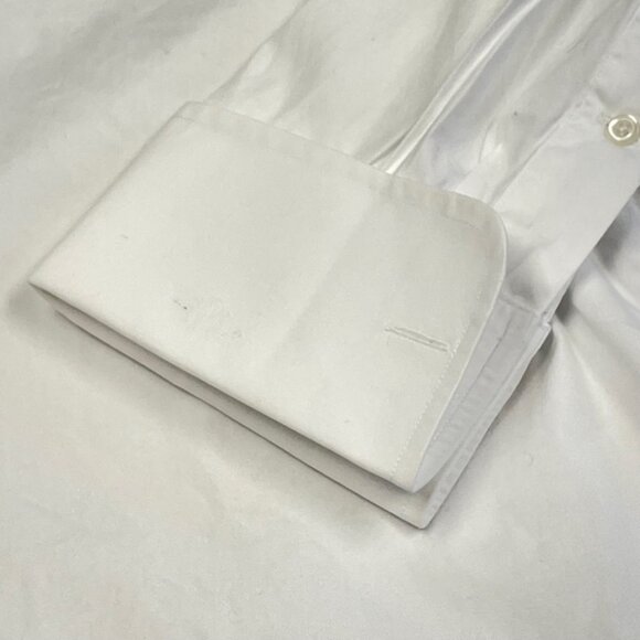 Paul Fredrick Men's Dress Shirt - French Cuffs - White - Size L (16.5x34) - GUC - Picture 8 of 10